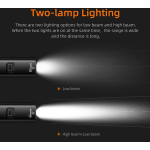 lanterna led pentru bicicleta supfire bl12, 200m, 1200lm, acumulator 4800 mah, usb-c