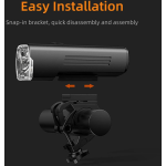 lanterna led pentru bicicleta supfire bl12, 200m, 1200lm, acumulator 4800 mah, usb-c