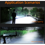 lanterna led pentru bicicleta supfire bl12, 200m, 1200lm, acumulator 4800 mah, usb-c