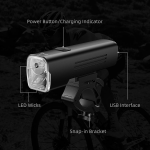 lanterna led pentru bicicleta supfire bl12, 200m, 1200lm, acumulator 4800 mah, usb-c