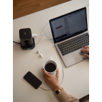 prelungitor tip turn brennenstuhl, 8 prize, 4 usb, cablu 2m, pozitionare prize 45