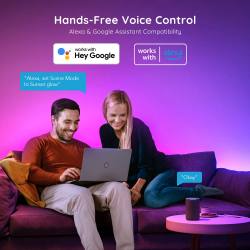 banda led govee basic h618c rgbic, 10m, sincronizare muzica, wifi si bluetooth, alexa , google asistant