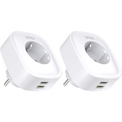 set 2 prize inteligente wifi gosund sp112, 16a, 2x usb,tuya, monitorizare consum energie