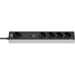 prelungitor brennenstuhl premium-line 5 prize, 2 usb, 1 usb-c, 2.4a, 1,5m buton on off, incarcare rapida