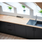 prelungitor pentru perete colt brennenstuhl estilo 6 prize, 2 usb, 3.1 a, 2m inox, adeziv inclus, argintiu-negru