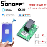 releu modul smart sonoff re5v1c 5v, wi-fi, compatibil cu google home, alexa  ifttt