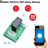 releu modul smart sonoff re5v1c 5v, wi-fi, compatibil cu google home, alexa  ifttt