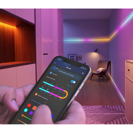 banda led govee rgbic pro h619c, 10m, sincronizare muzica, wifi si bluetooth, alexa , google asistant, strat protector