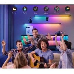 banda led govee rgbic pro h619c, 10m, sincronizare muzica, wifi si bluetooth, alexa , google asistant, strat protector