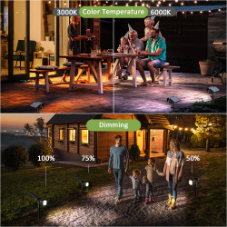 set 2 lampi solare novostella inteligente,  lumina rece si calda, telecomanda