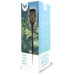 lampa solara cu efect flacara forever light, 12 led-uri smd, 300mah ni-mh ip65