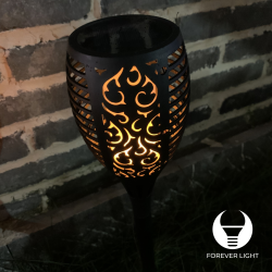 lampa solara cu efect flacara forever light, 12 led-uri smd, 300mah ni-mh ip65