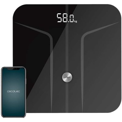 cantar de baie cecotec 4152 surface precision 9750 smart healthy, maxim 180kg, fourprecision, tenbia, functie babyweight, afisaj