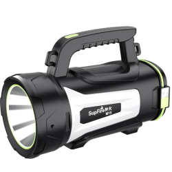 lanterna led superfire m15, usb, 550lm, 400m, powerbank, incarcare usb, 6000mah, lumina rosie