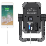 proiector led portabil superfire g11, boxa bluetooth, 12w, 1000lm, reincarcabil, cob, acumulator 4400mah