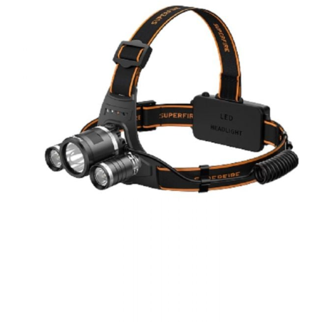 lanterna led pentru cap superfire hl33, 700lm, 200m, 4000mah, incarcare usb