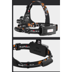 lanterna led pentru cap superfire hl33, 700lm, 200m, 4000mah, incarcare usb