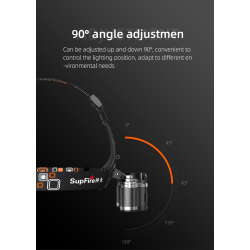 lanterna led pentru cap superfire hl33, 700lm, 200m, 4000mah, incarcare usb