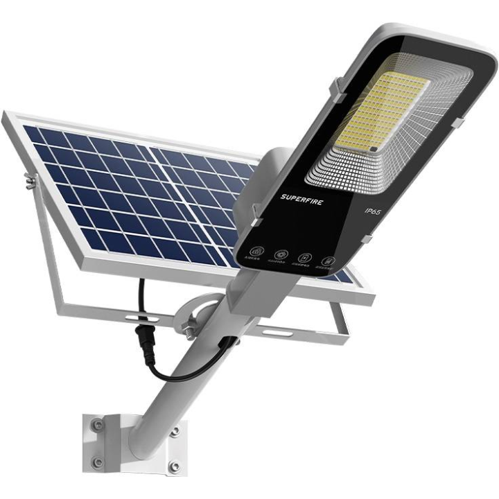 lampa solara stradala led superfire ff5-d, panou solar, telecomanda, 468w, 1400lm, 20000mah
