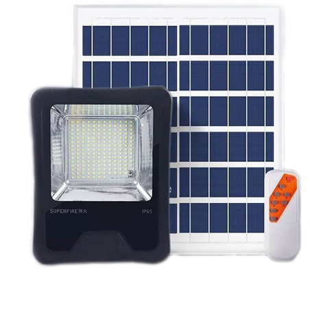 proiector led superfire ff1-b, panou solar, senzor lumina, 41w, 320lm, 5000mah, telecomanda