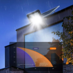 proiector led superfire ff1-c, panou solar, senzor lumina, 86w, 880lm, 15000mah, telecomanda