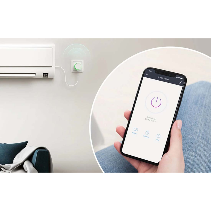 priza smart gosund ep2, 10a, monitorizare consum energie, smart life, tuya