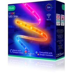 banda led nous wifi rgbic f4, 5m, smart, sincronizare muzica