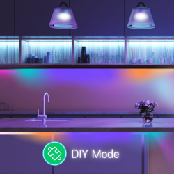 banda led nous wifi rgbic f5, 10m, smart, sincronizare muzica