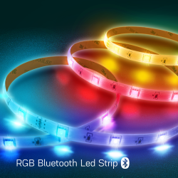 banda led nous rgb f6, 5m, bluetooth, control aplicatie