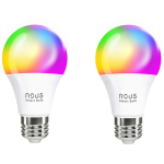 set 2 becuri led nous p3 rgb smart, e27, control din aplicatie set 2 becuri led nous p3 rgb smart, e27, control din aplicatie