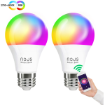 set 2 becuri led nous p3 rgb smart, e27, control din aplicatie set 2 becuri led nous p3 rgb smart, e27, control din aplicatie