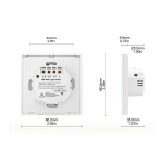 intrerupator smart cu touch rovo fn1c, 1 canal, sticla securizata, tuya, life smart, rf 433mhz, alexa si google assistant, fara 