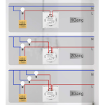 intrerupator smart cu touch rovo fn1c, 1 canal, sticla securizata, tuya, life smart, rf 433mhz, alexa si google assistant, fara 
