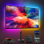 banda led govee dreamview t1 tv backlight wi-fi rgbic, camera colorsense 1080p hd, 75-85 inch