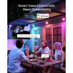 set 4 proiectoare govee h7060 rgbicww led, alexa, google , 24w, sincronizare muzica, exterior ip65 waterproof