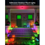 set 4 proiectoare govee h7060 rgbicww led, alexa, google , 24w, sincronizare muzica, exterior ip65 waterproof