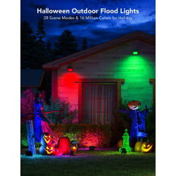 set 4 proiectoare govee h7060 rgbicww led, alexa, google , 24w, sincronizare muzica, exterior ip65 waterproof