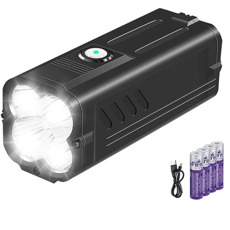 lanterna led superfire m20, 6000lm, 362m, incarcare usb-c, 72w, acumulator 10400mah