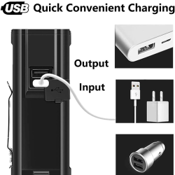 lanterna led superfire m20, 6000lm, 362m, incarcare usb-c, 72w, acumulator 10400mah