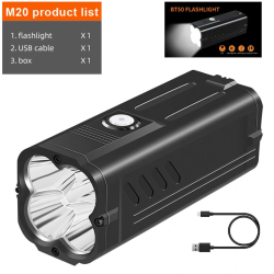 lanterna led superfire m20, 6000lm, 362m, incarcare usb-c, 72w, acumulator 10400mah