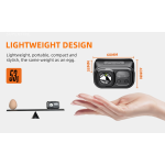 lanterna led pentru cap superfire hl23, 220lm, 120m, 800mah, lumina rosie, incarcare usb-c, control miscare