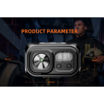 lanterna led pentru cap superfire hl23, 220lm, 120m, 800mah, lumina rosie, incarcare usb-c, control miscare