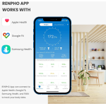 cantar de baie smart renpho cs20m, maxim 180kg, 13 masuratori, bmi, bmr imc, bluetooth, compatibil fitbit, apple health, google 