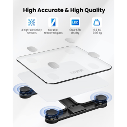 cantar de baie smart renpho 26m, maxim 180kg, 13 masuratori, bmi, bmr imc, bluetooth, compatibil fitbit, apple health, google fi
