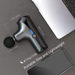 aparat de masaj gun renpho mini, 5 capete interschimbabile, 5 trepte de viteza, incarcare usb-c