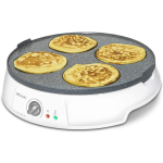 aparat pentru preparat clatite cecotec 8008, placa reversibila,1200w, diametrul placii 30cm,alb - resigilat