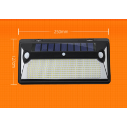 lampa solara de perete superfire ff6-d, 72w led, 360leduri,3 moduri, incarcare solara si senzor de miscare