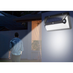lampa solara de perete superfire ff6-d, 72w led, 360leduri,3 moduri, incarcare solara si senzor de miscare