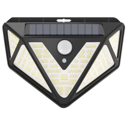 lampa solara de perete superfire ff6-b, 33w led, 166leduri, 3 moduri, 1200mah, incarcare solara si senzor de miscare