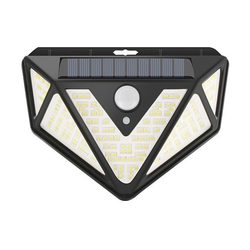 lampa solara de perete superfire ff6-b, 33w led, 166leduri, 3 moduri, 1200mah, incarcare solara si senzor de miscare